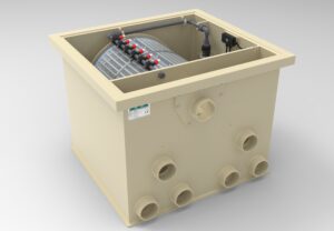 Trommelfilter PP65-P inkl. eingebauter Spülpumpe und HQ-Steuerung