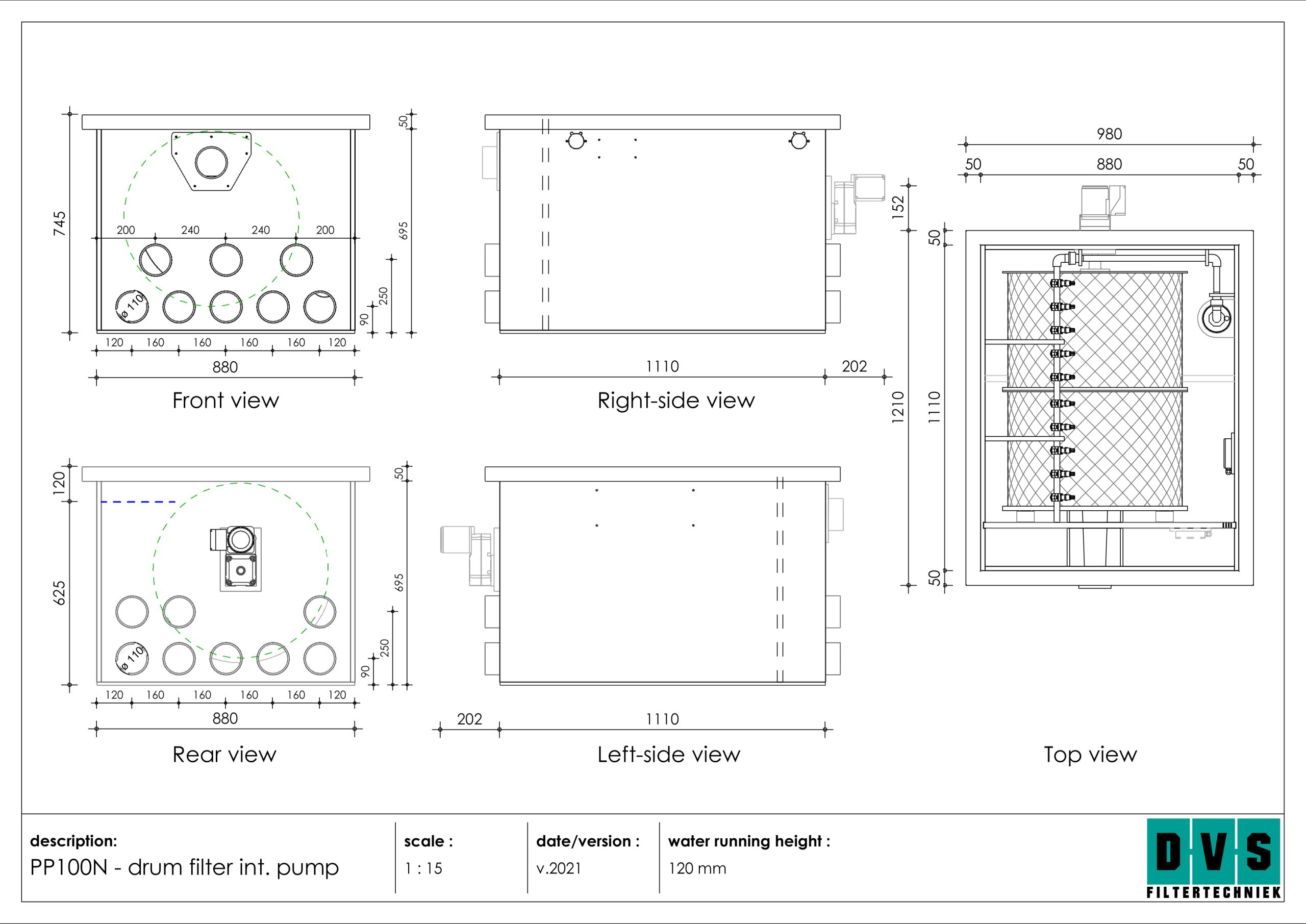 F:Revit tekeningenTrommel filtersTrommel filter PP100NTromme