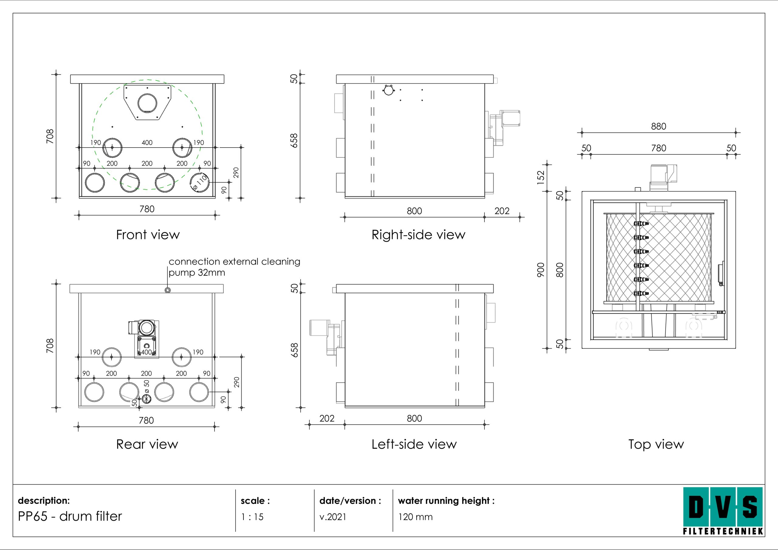 F:Revit tekeningenTrommel filtersTrommel filter PP65Trommelf